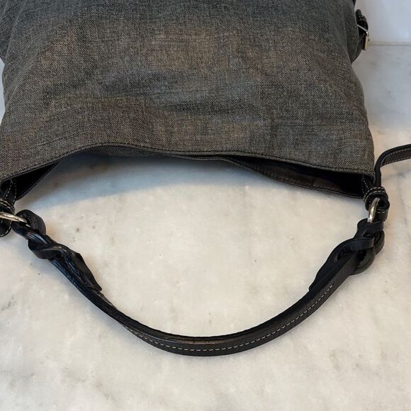 Dooney & Bourke Coated Canvas Denim X-Large HoboShoulder Bag - Picture 12 of 16